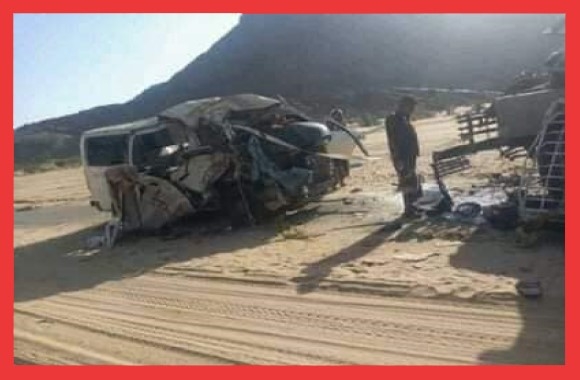 وفاة 12 شخصا من أبناء "تعز" في حادثة انقلاب حافلة ركاب بـ"شبوة" (أسماء)