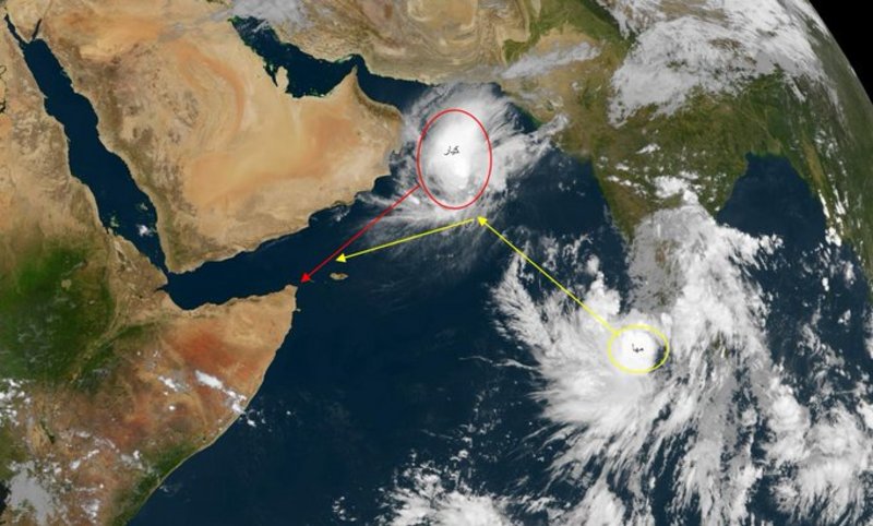 خبراء أرصاد: إعصار (المها) سيضرب "المهرة" مطلع الشهر المقبل عقب اعصار (كيار)